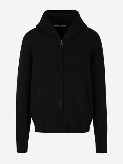 Outlet online Palm Angels Hombre Sudadera Capucha Cremallera Punto color Negro sku 542-002338 01 - Foto 1