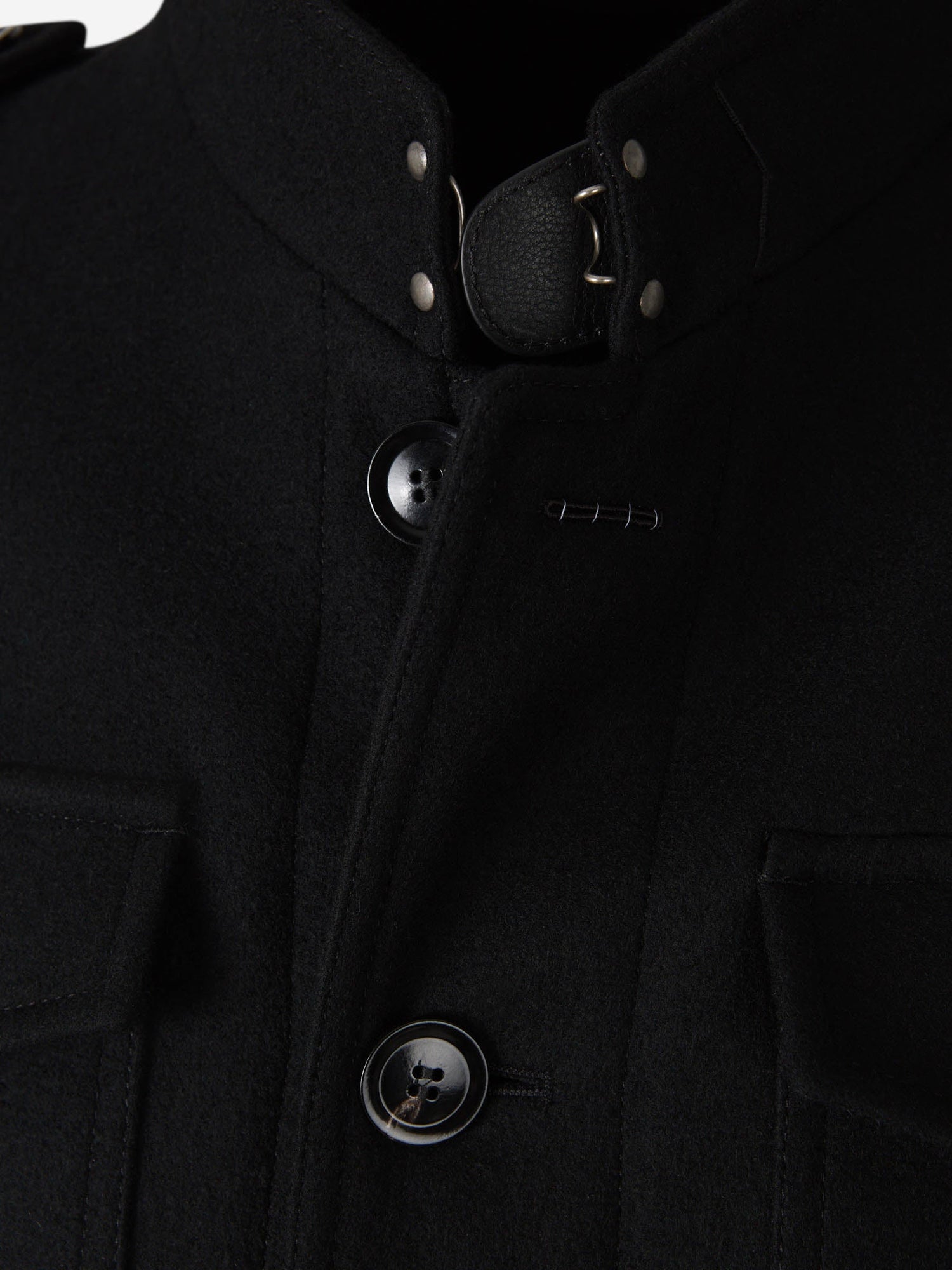Outlet online Tom Ford Hombre Cazadora Camisera Lana color Negro sku 512-002412 00 - Foto 3