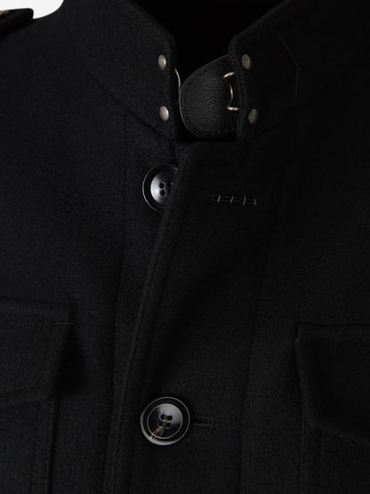 Outlet online Tom Ford Hombre Cazadora Camisera Lana color Negro sku 512-002412 00 - Foto 3