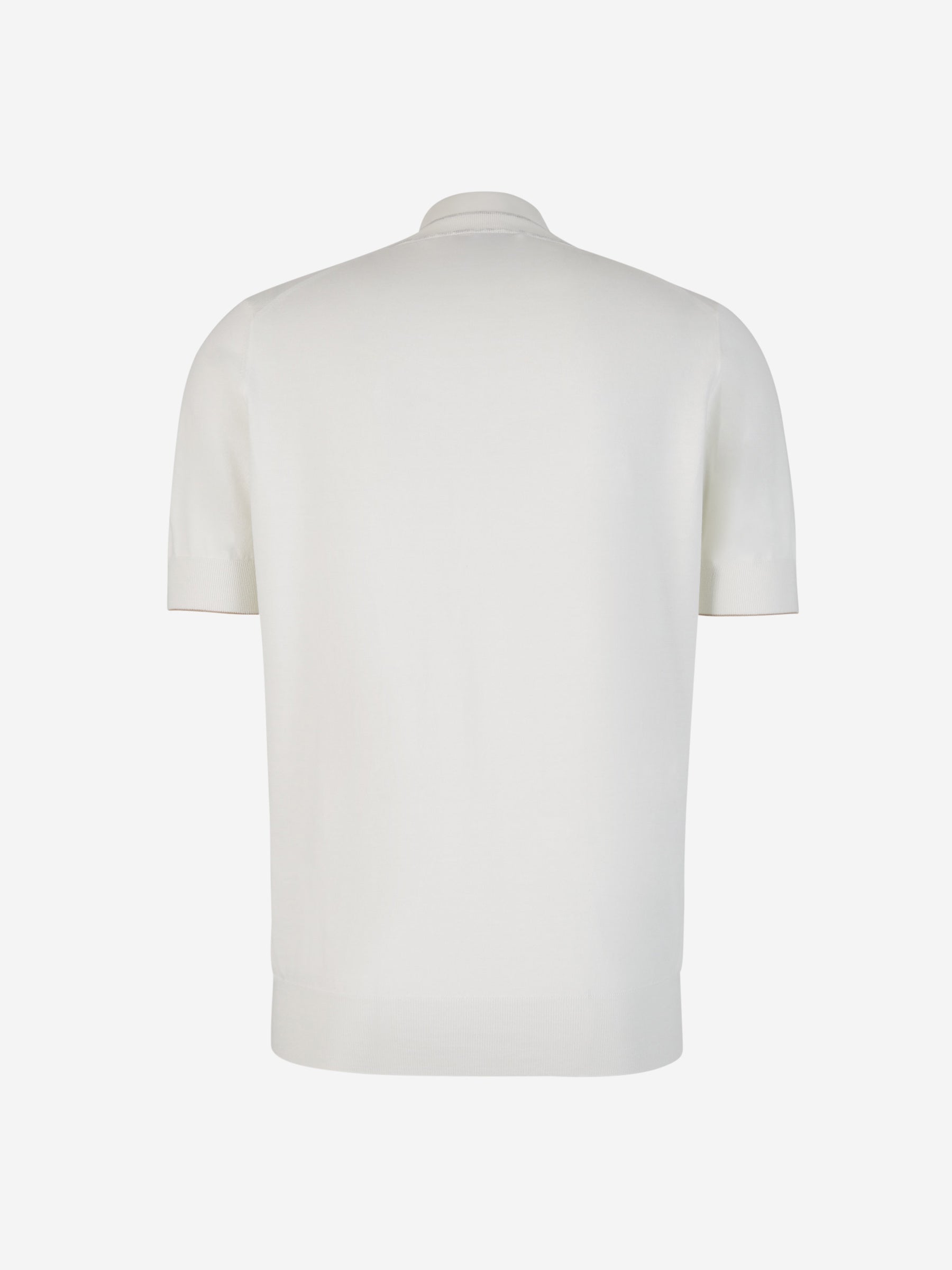 Outlet online Brunello Cucinelli Hombre Camiseta Punto Algodón color Blanco sku 553-003565 00 - Foto 3