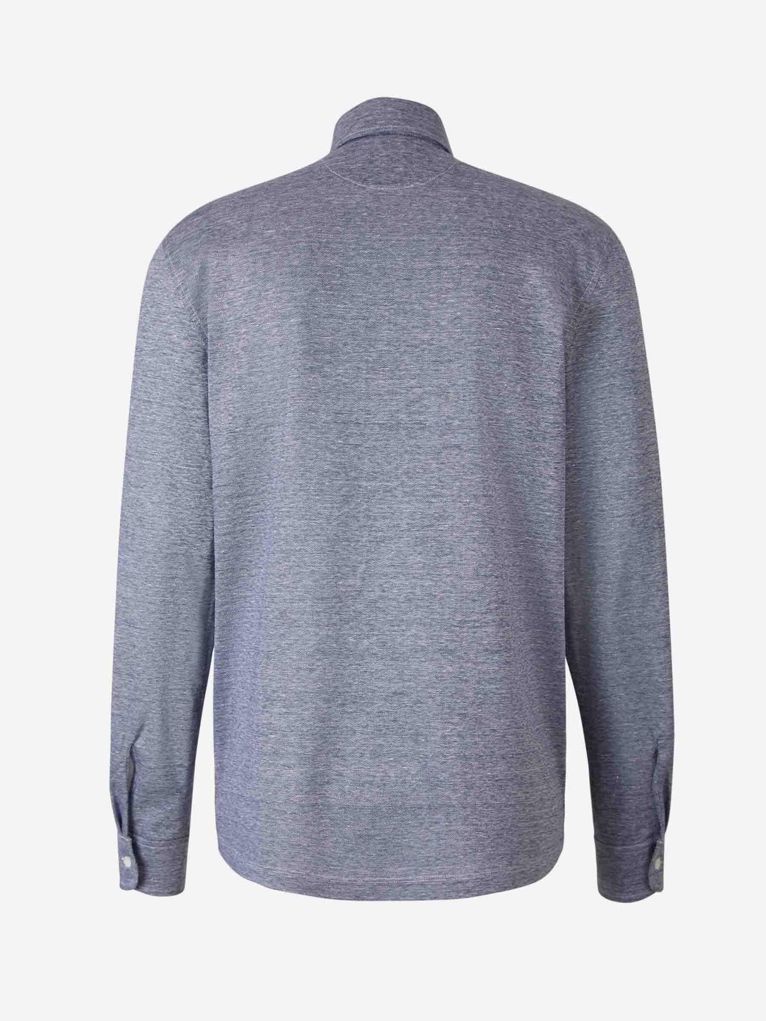 Outlet online Borrelli Hombre Polo Algodon Y Lino color Azul Cobalto sku 551-000338 02 - Foto 2