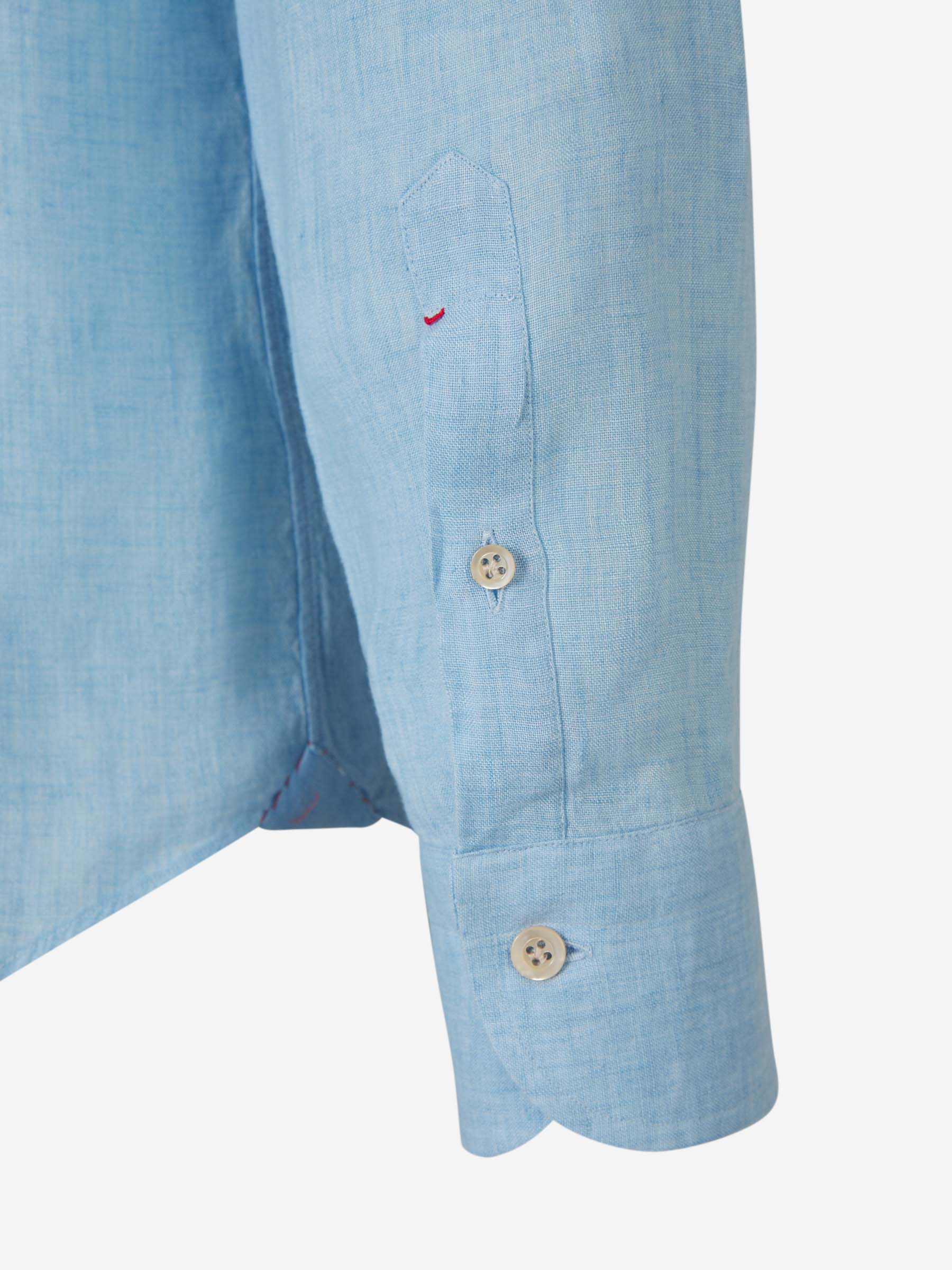 Outlet online Santa Eulalia Hombre Camisa Fluida Lino color Azul sku 531-006248 01 - Foto 4
