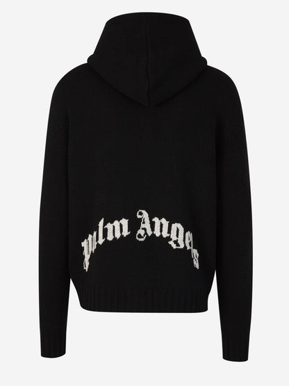 Outlet online Palm Angels Hombre Sudadera Capucha Cremallera Punto color Negro sku 542-002338 01 - Foto 2