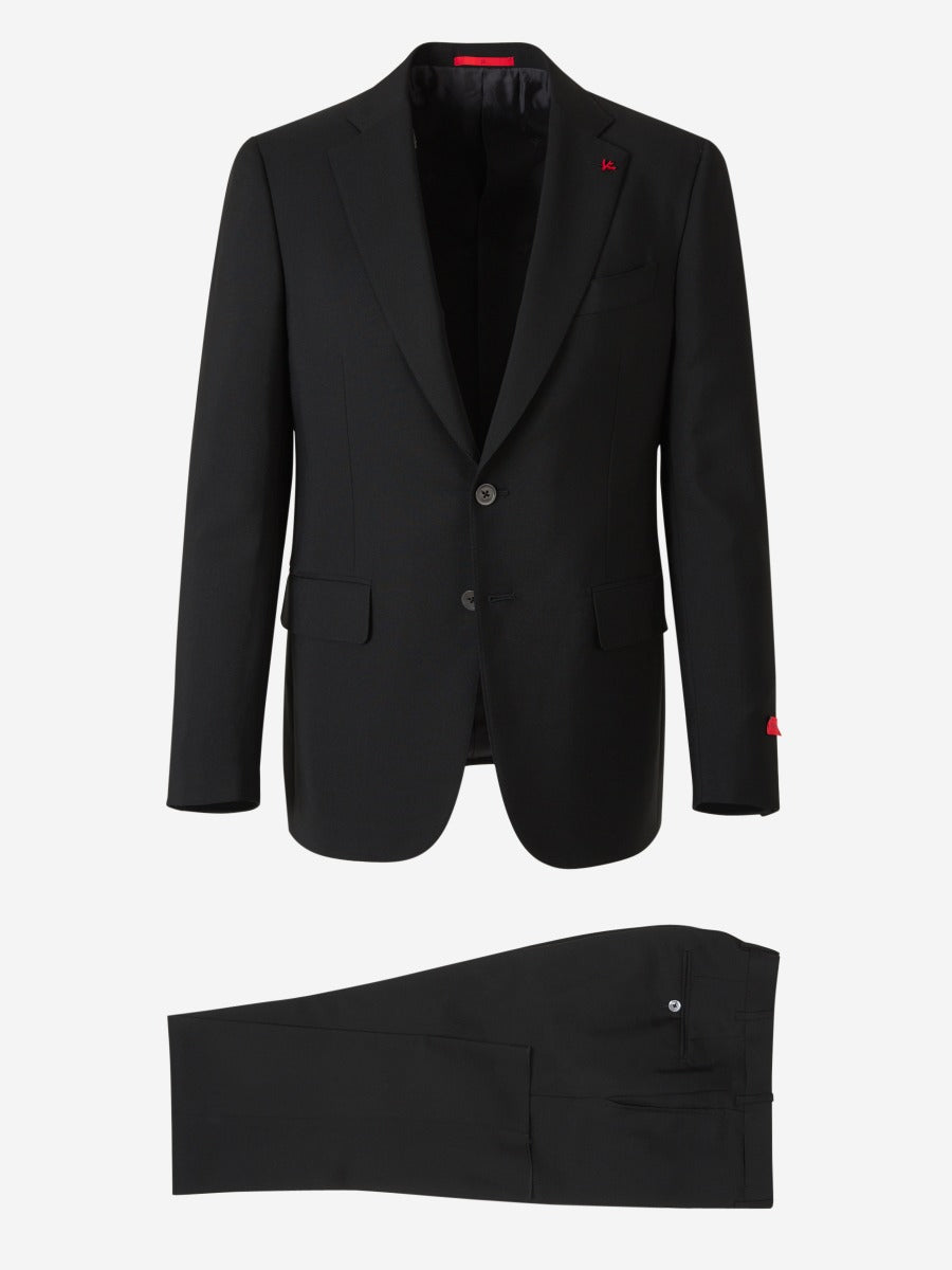 Outlet online Isaia Hombre Traje de Lana Mohair color Negro sku 312-002560 02 - Foto 2