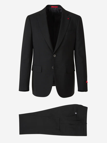 Outlet online Isaia Hombre Traje de Lana Mohair color Negro sku 312-002560 02 - Foto 2