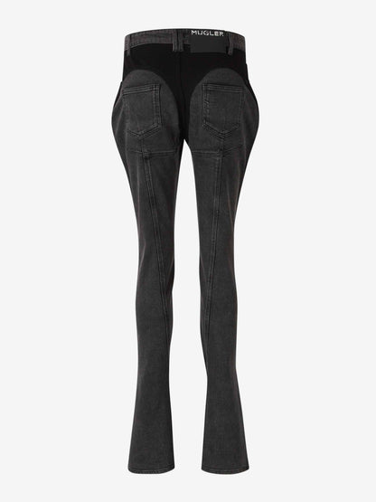Outlet online Mugler Mujer Jeans Skinny Fit color Negro sku 763-001577 01 - Foto 4