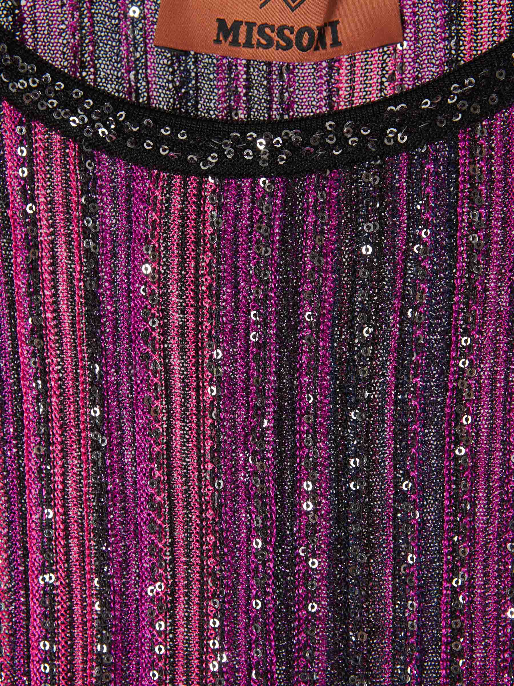 Outlet online Missoni Mujer Vestido Lentejuelas Mini color Púrpura Oscuro sku 731-005795 01 - Foto 3