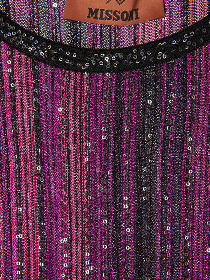 Outlet online Missoni Mujer Vestido Lentejuelas Mini color Púrpura Oscuro sku 731-005795 01 - Foto 3