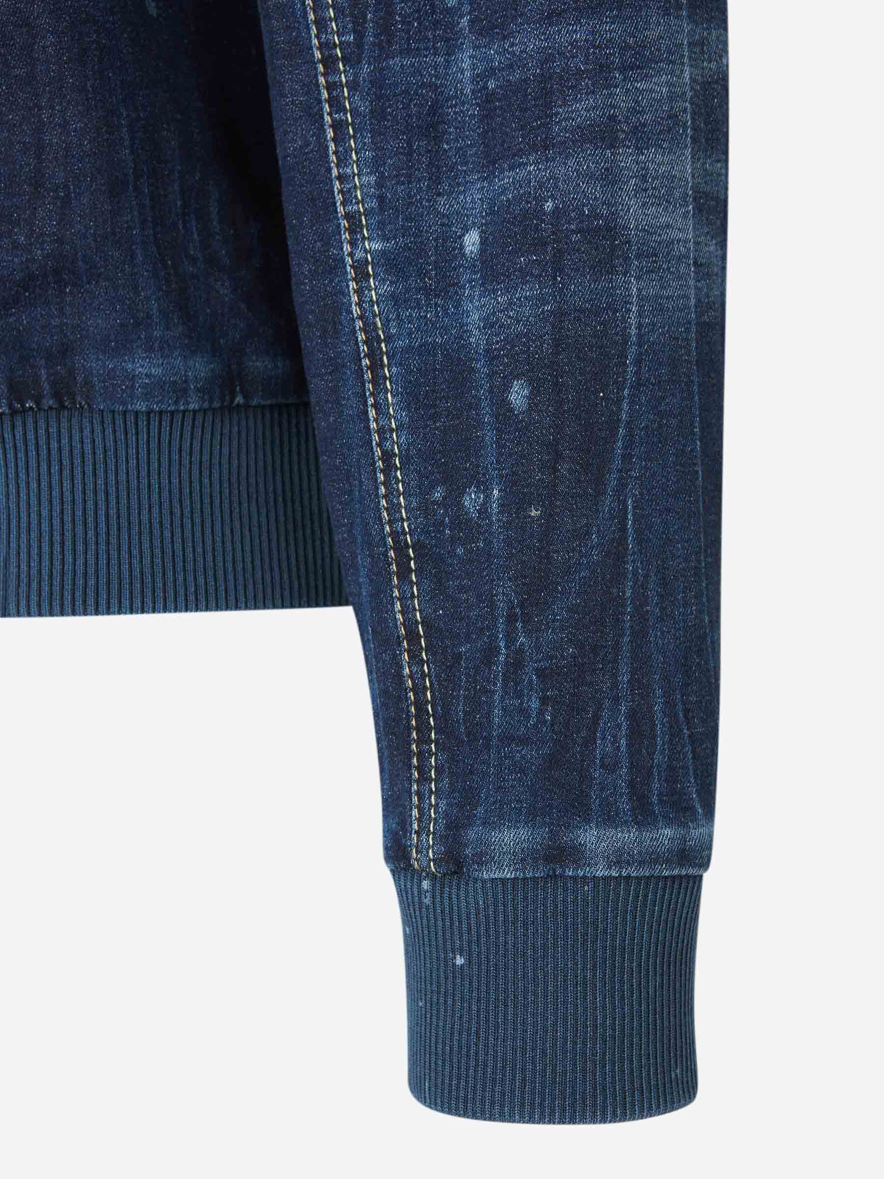 Outlet online Dsquared2 Hombre Sudadera Denim Logo color Azul Denim Oscuro sku 545-001648 01 - Foto 4