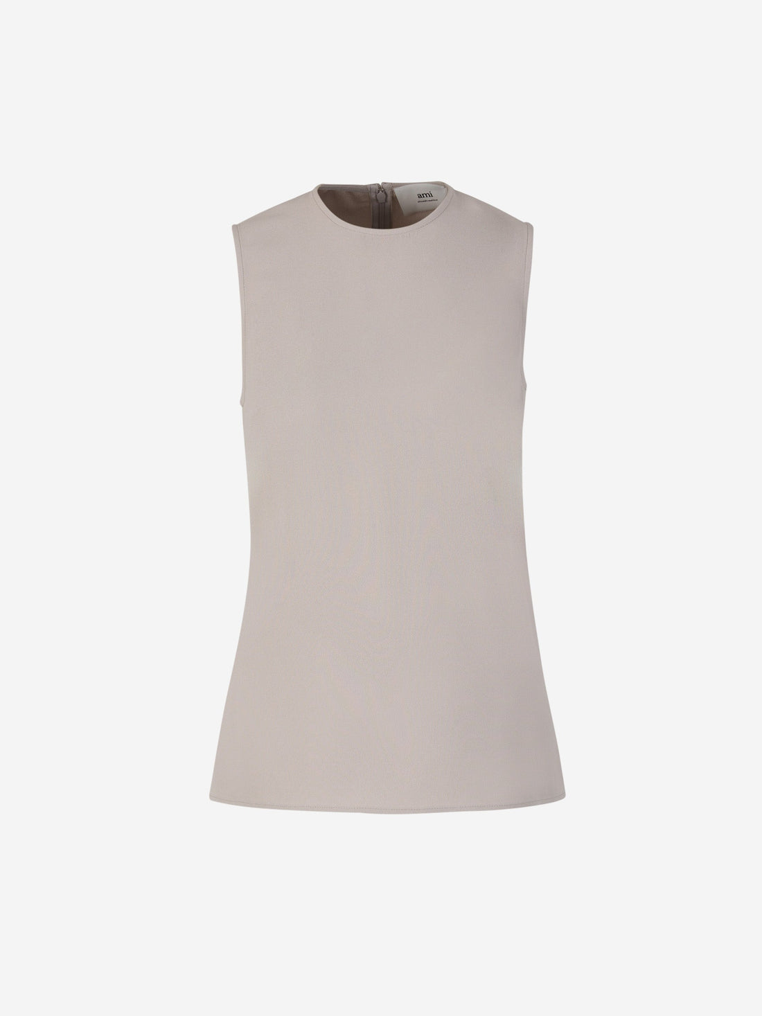 Outlet online Ami Paris Mujer Top Fluido Viscosa color Gris Piedra sku 703-002078 01 - Foto 1