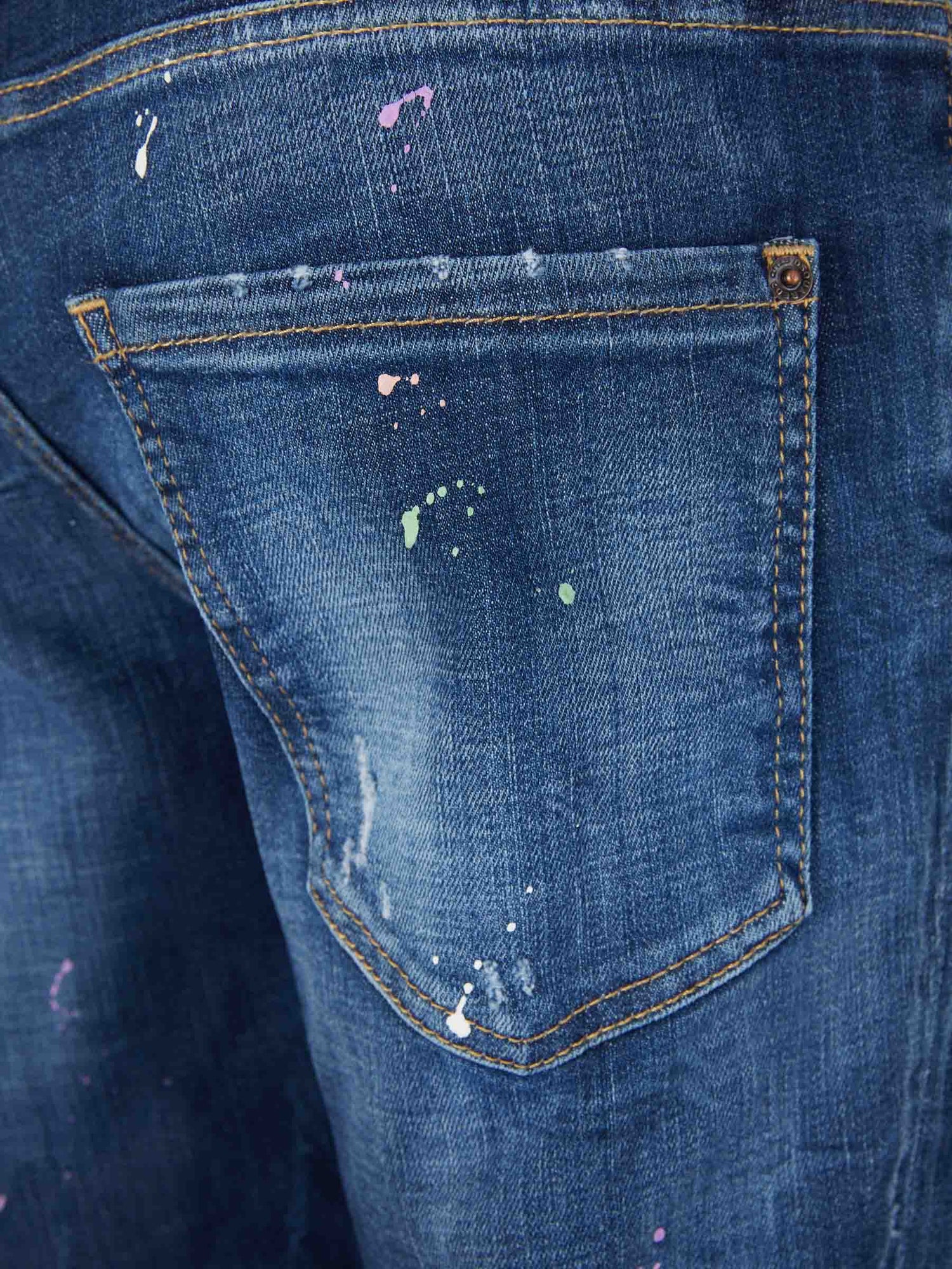 Outlet online Dsquared2 Hombre Jeans Slim Fit color Azul Denim sku 522-002615 01 - Foto 4