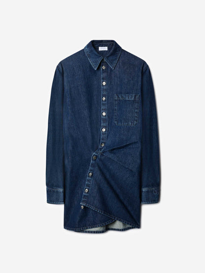 Off-White Vestido Mini Camisero color Azul Denim Oscuro sku 731-005867 01 - Foto 1