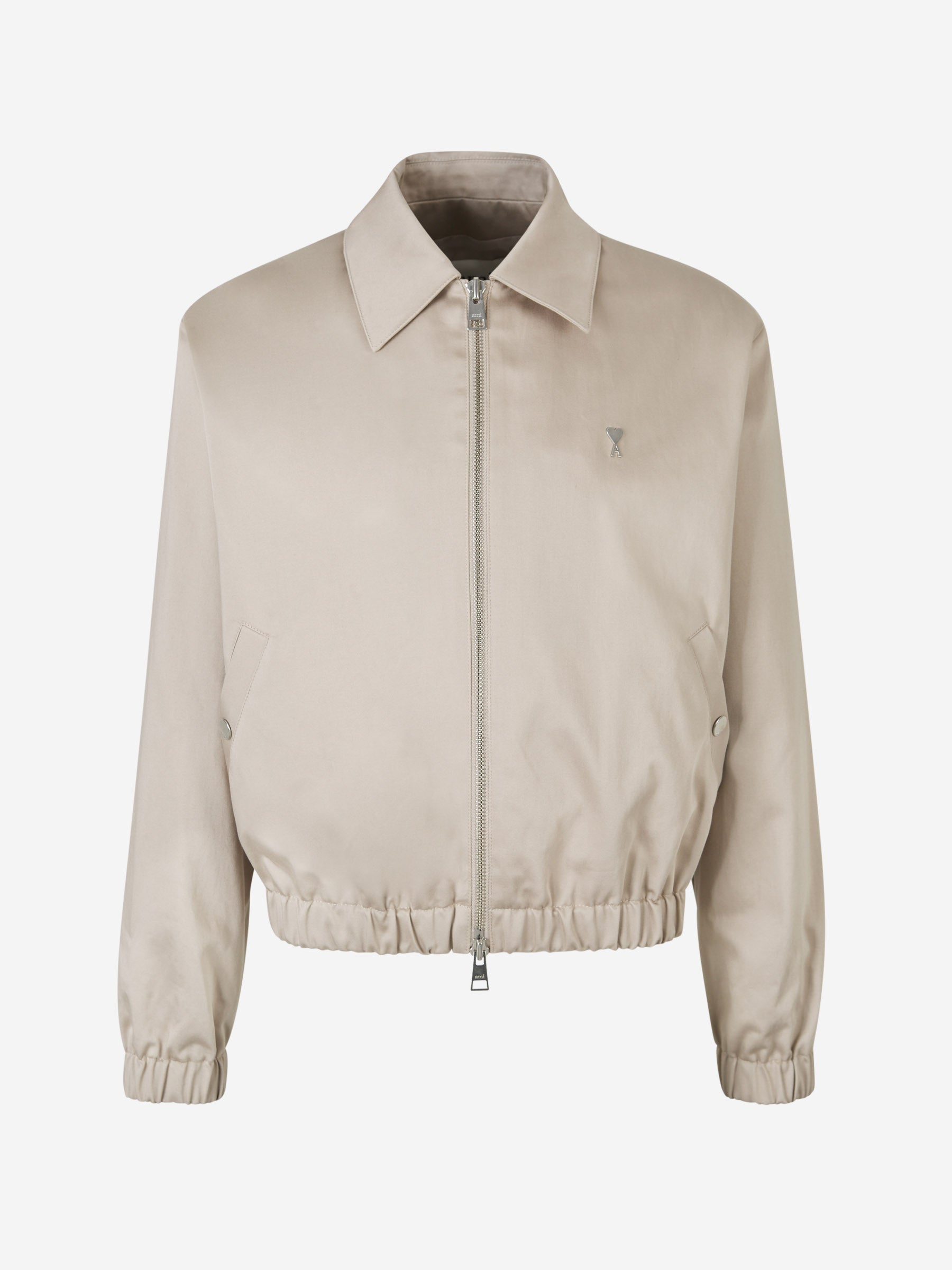 Outlet online Ami Paris Hombre Chaqueta Bomber Logo color Beis sku 512-002194 01 - Foto 2