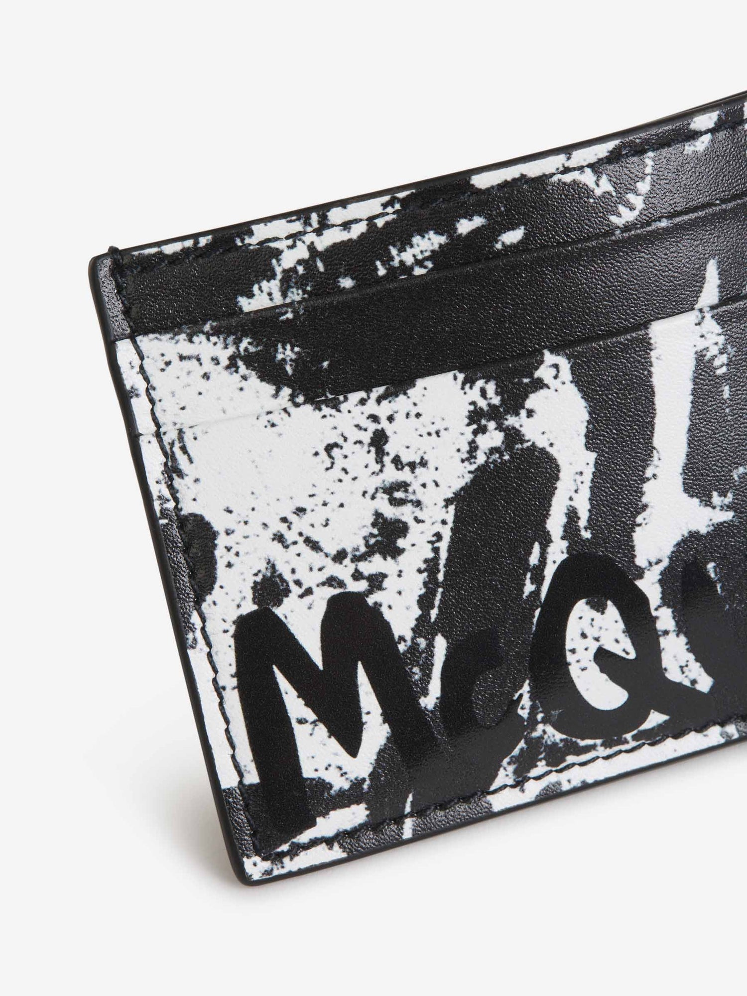 Outlet online McQueen Hombre Tarjetero Estampado Piel color Negro sku 691-001276 01 - Foto 4