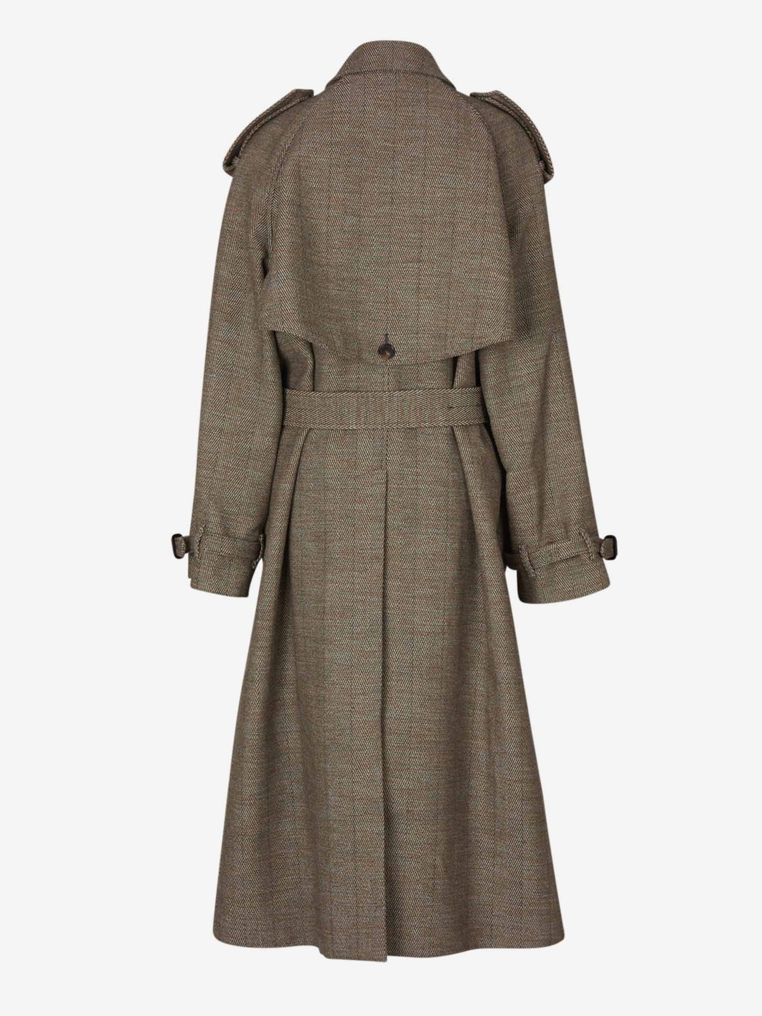 Outlet online Stella McCartney Mujer Gabardina Motivo Príncipe de Gales color Camel sku 771-001509 01 - Foto 3