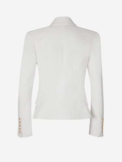 Outlet online Balmain Mujer Blazer Grain De Poudre color Blanco sku 741-002193 01 - Foto 2
