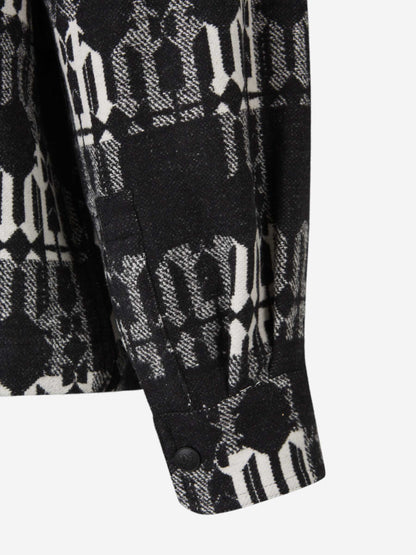 Outlet online Palm Angels Hombre Cazadora Monograma Jacquard color Negro sku 512-002303 01 - Foto 5