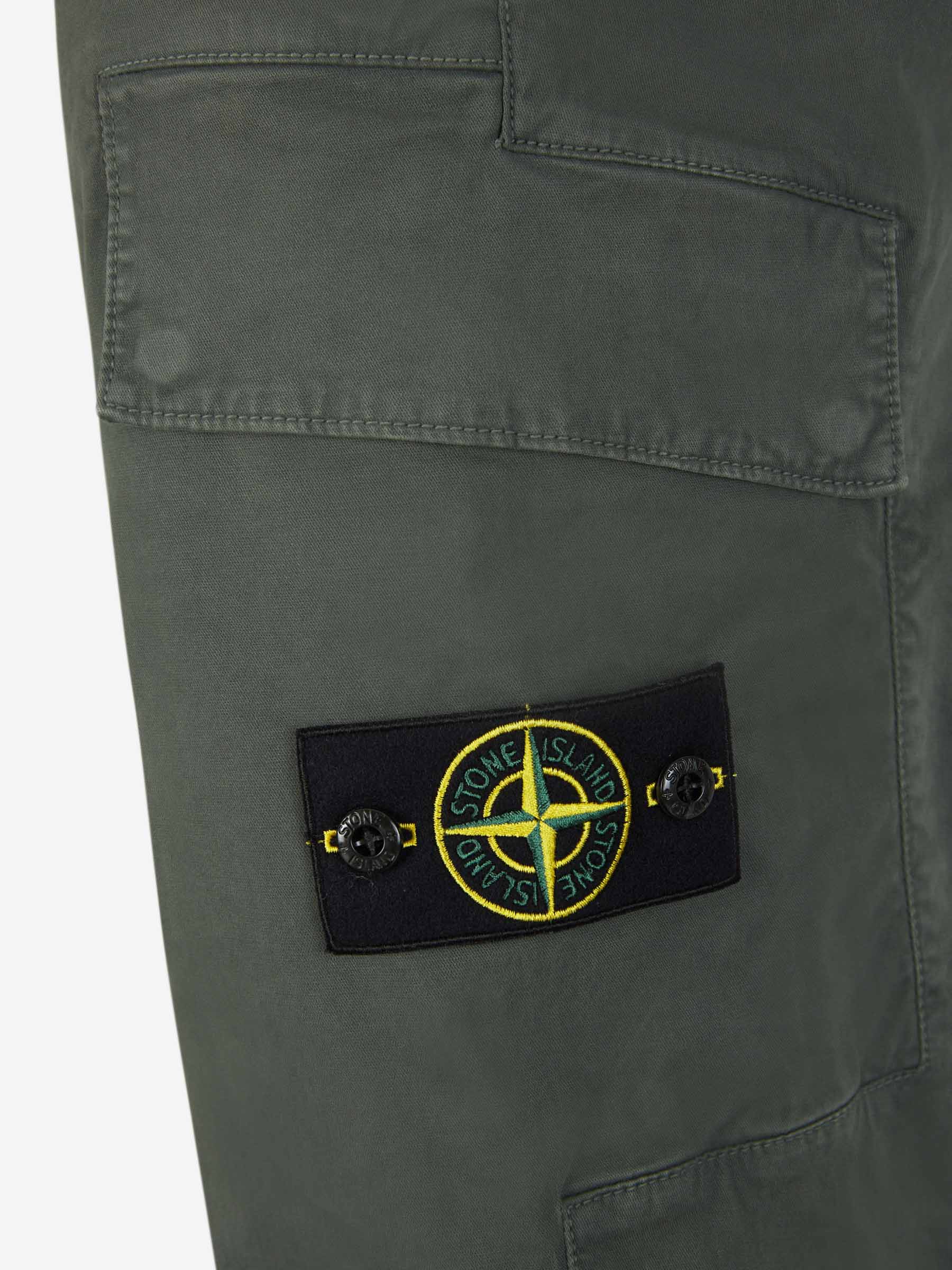Outlet online Stone Island Hombre Pantalones Algodón Logo color Verde Oscuro sku 521-003028 02 - Foto 5