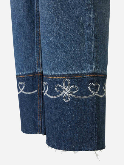 Outlet online Chloé Mujer Jeans Straight Fit Masaya color Azul Denim Oscuro sku 763-001552 01 - Foto 4