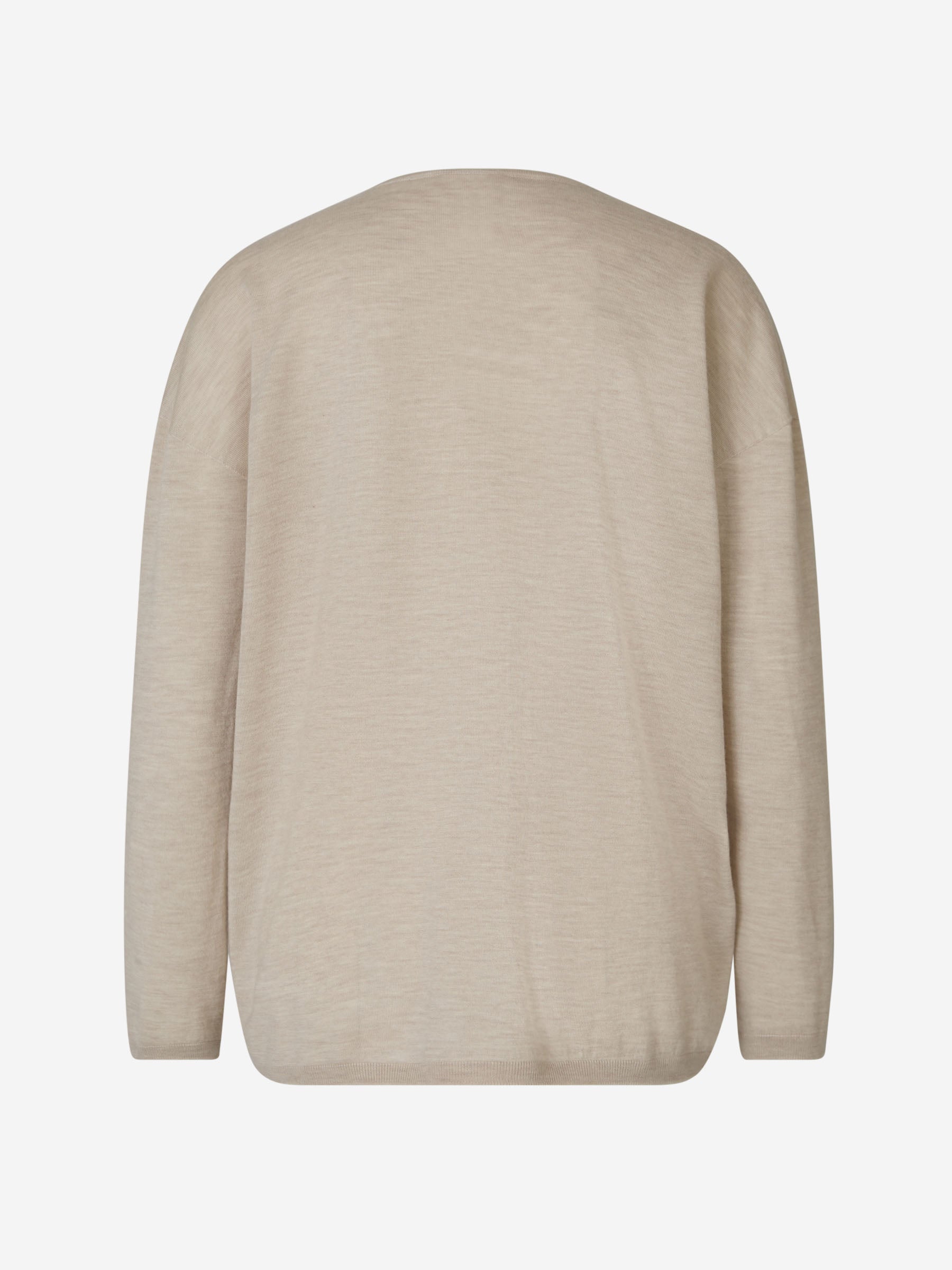 Outlet online Max Mara Mujer Jersey Cuello V Cachemir color Beis sku 711-003134 01 - Foto 2