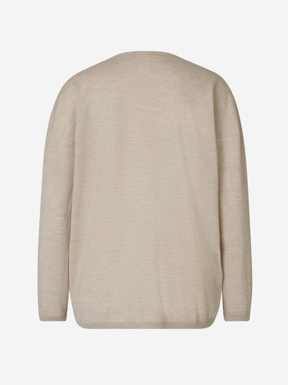 Outlet online Max Mara Mujer Jersey Cuello V Cachemir color Beis sku 711-003134 01 - Foto 2