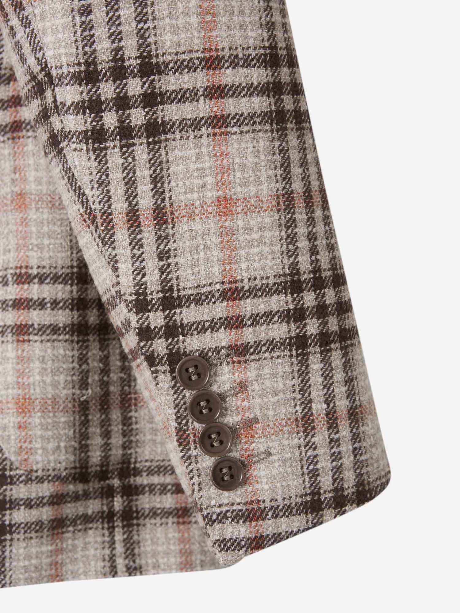 Outlet online Canali Hombre Americana Motivo Cuadros color Beige sku 302-003524 01 - Foto 6