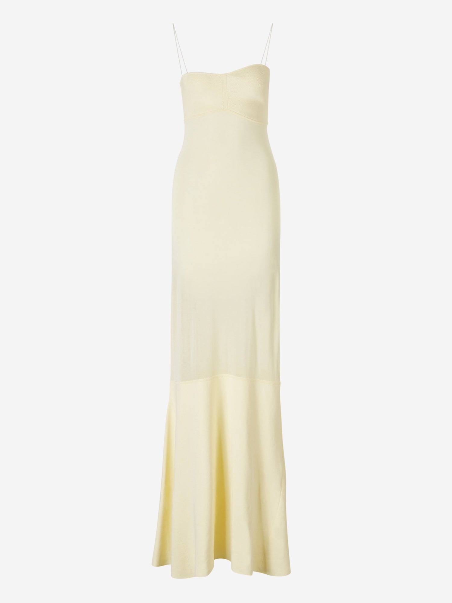 Outlet online Jacquemus Mujer Vestido Maxi La Robe Fino color Amarillo Claro sku 732-001283 01 - Foto 3