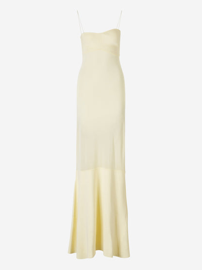 Outlet online Jacquemus Mujer Vestido Maxi La Robe Fino color Amarillo Claro sku 732-001283 01 - Foto 3