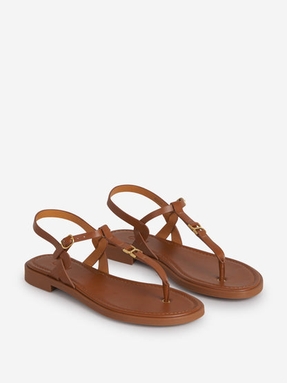 Outlet online Chloé Mujer Sandalias Planas Marcie color Marrón sku 800-005302 01 - Foto 2