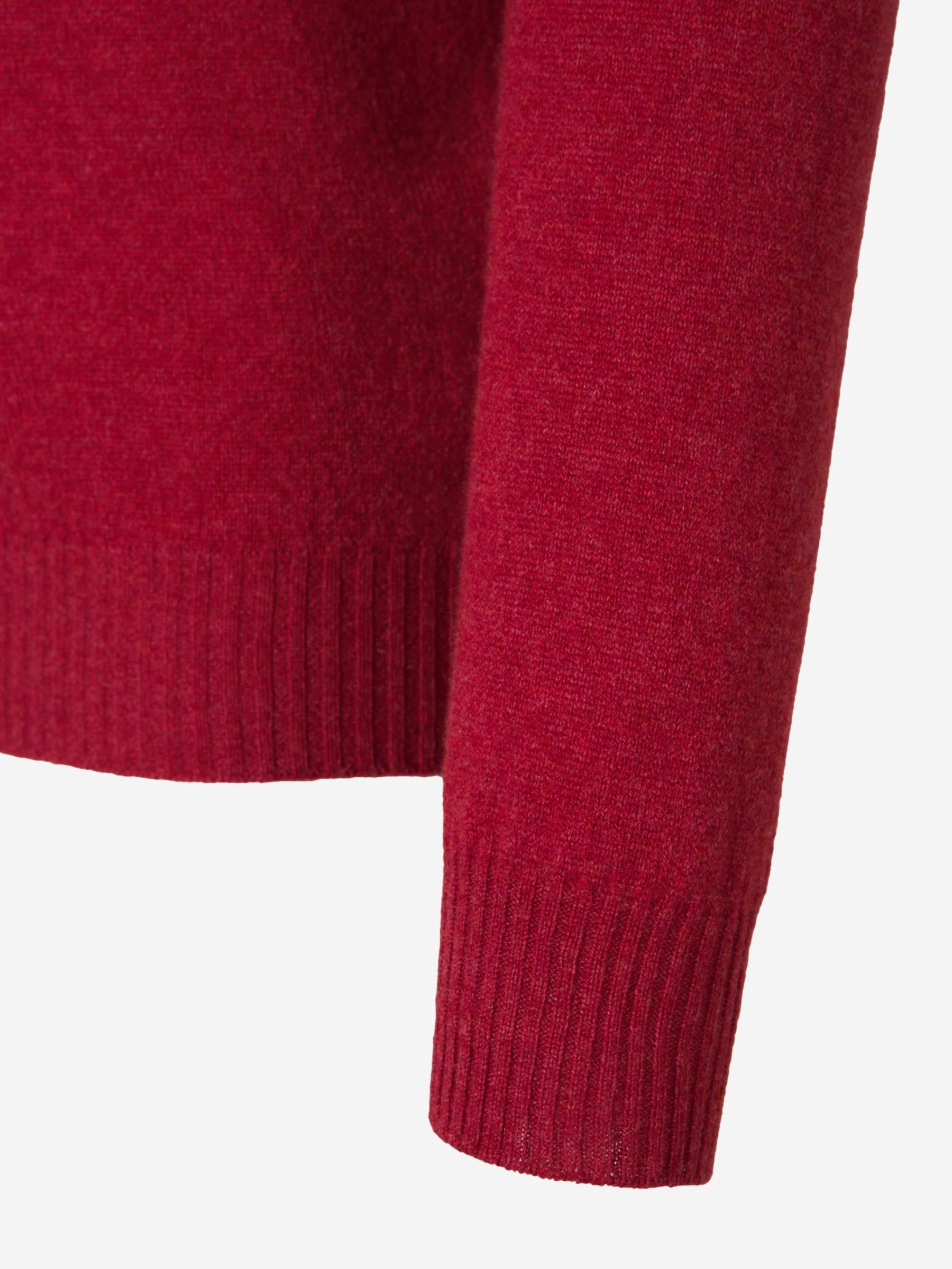 Outlet online Santa Eulalia Hombre Jersey Cashmere Cremallera color Rojo Cereza sku 542-002300 02 - Foto 4
