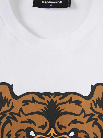 Outlet online Dsquared2 Hombre Camiseta Bear color Blanco sku 553-003797 01 - Foto 4