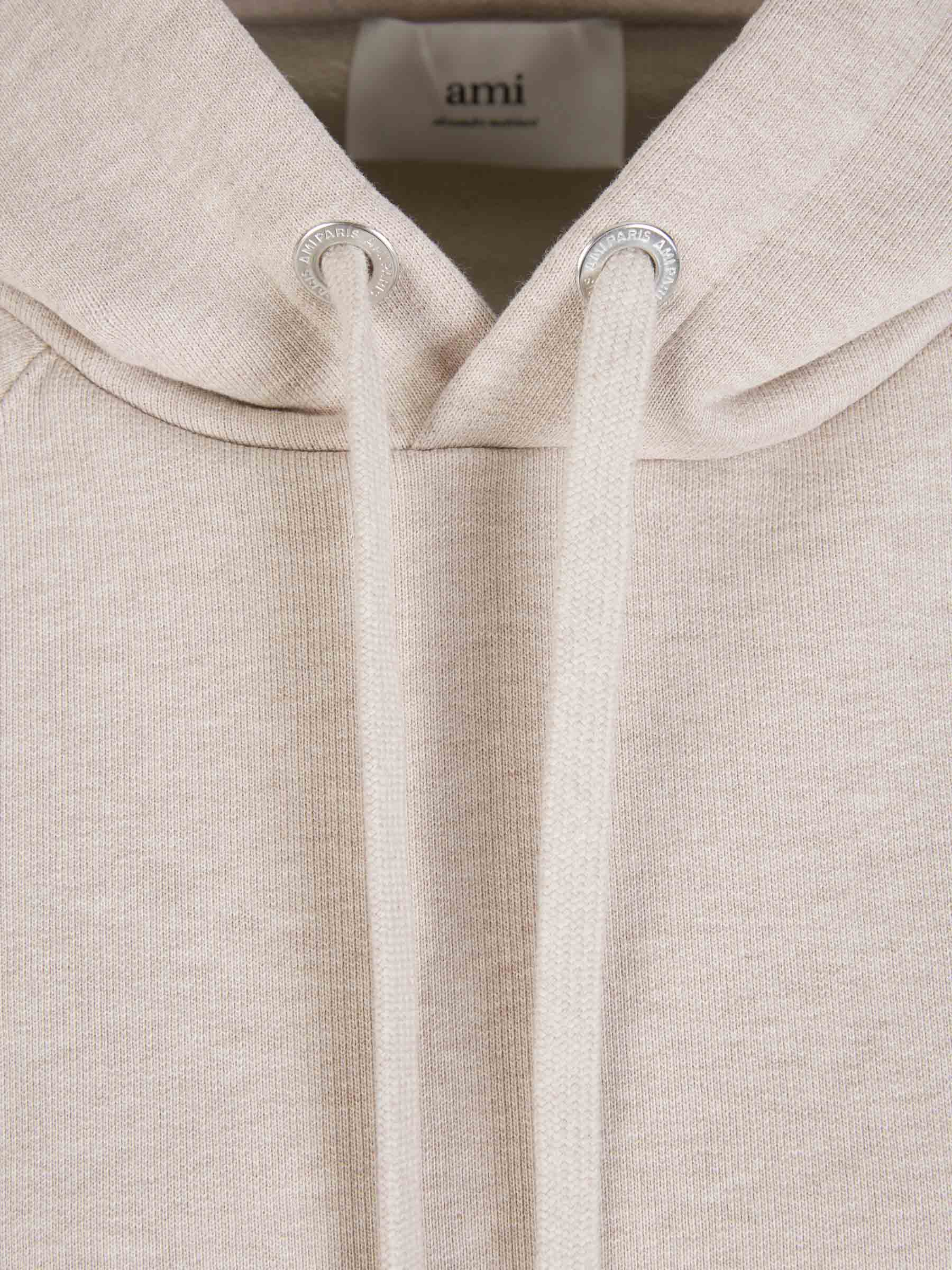 Outlet online Ami Paris Mujer Sudadera Logo Algodón color Beis sku 715-000123 01 - Foto 3