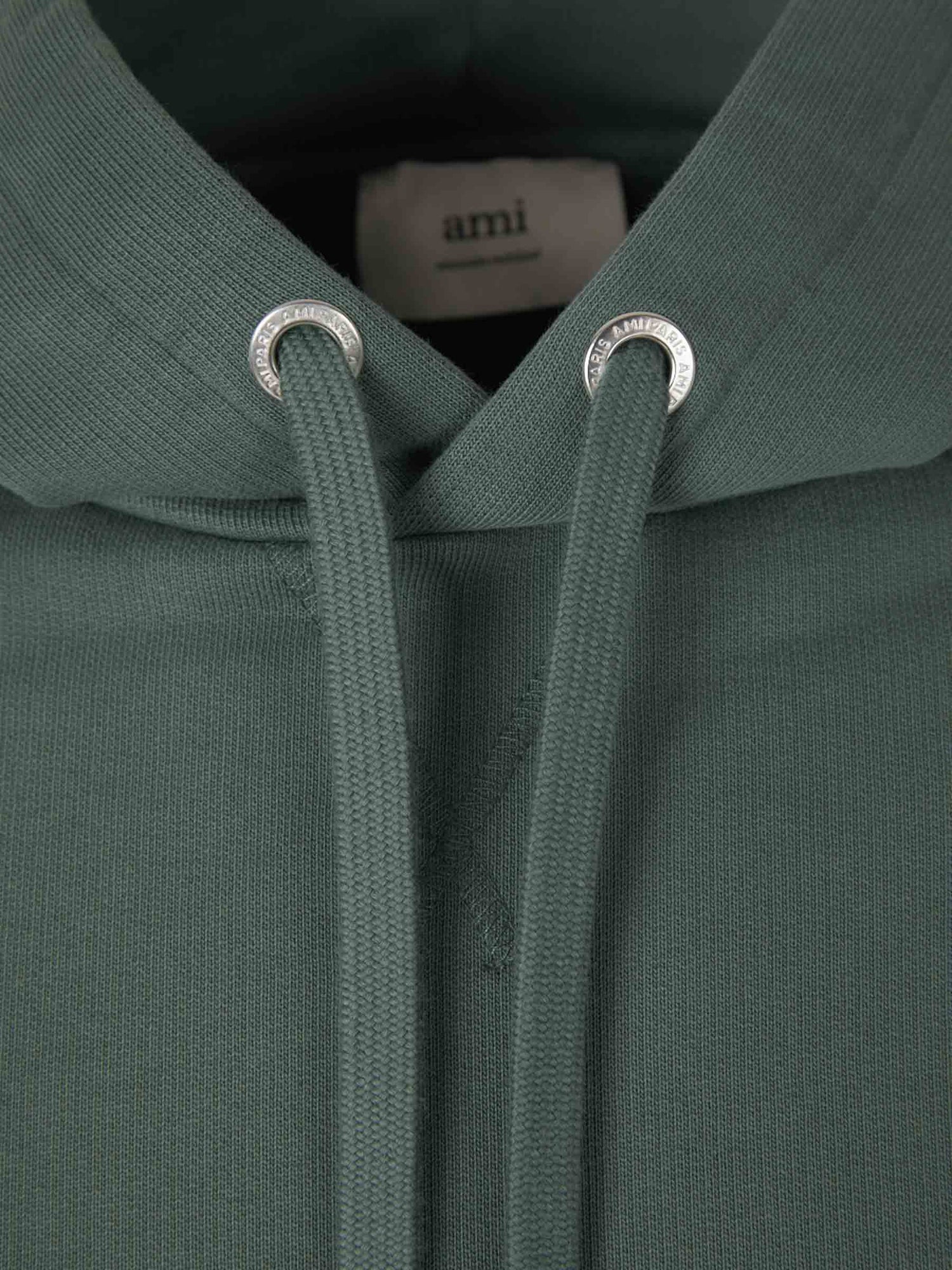 Outlet online Ami Paris Hombre Sudadera Capucha Algodón color Verde Oscuro sku 545-001667 01 - Foto 4