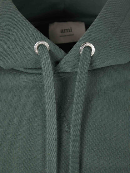 Outlet online Ami Paris Hombre Sudadera Capucha Algodón color Verde Oscuro sku 545-001667 01 - Foto 4