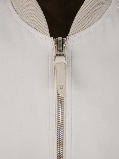 Outlet online Tom Ford Hombre Chaqueta Bomber Lisa color Marfil sku 512-002185 01 - Foto 3
