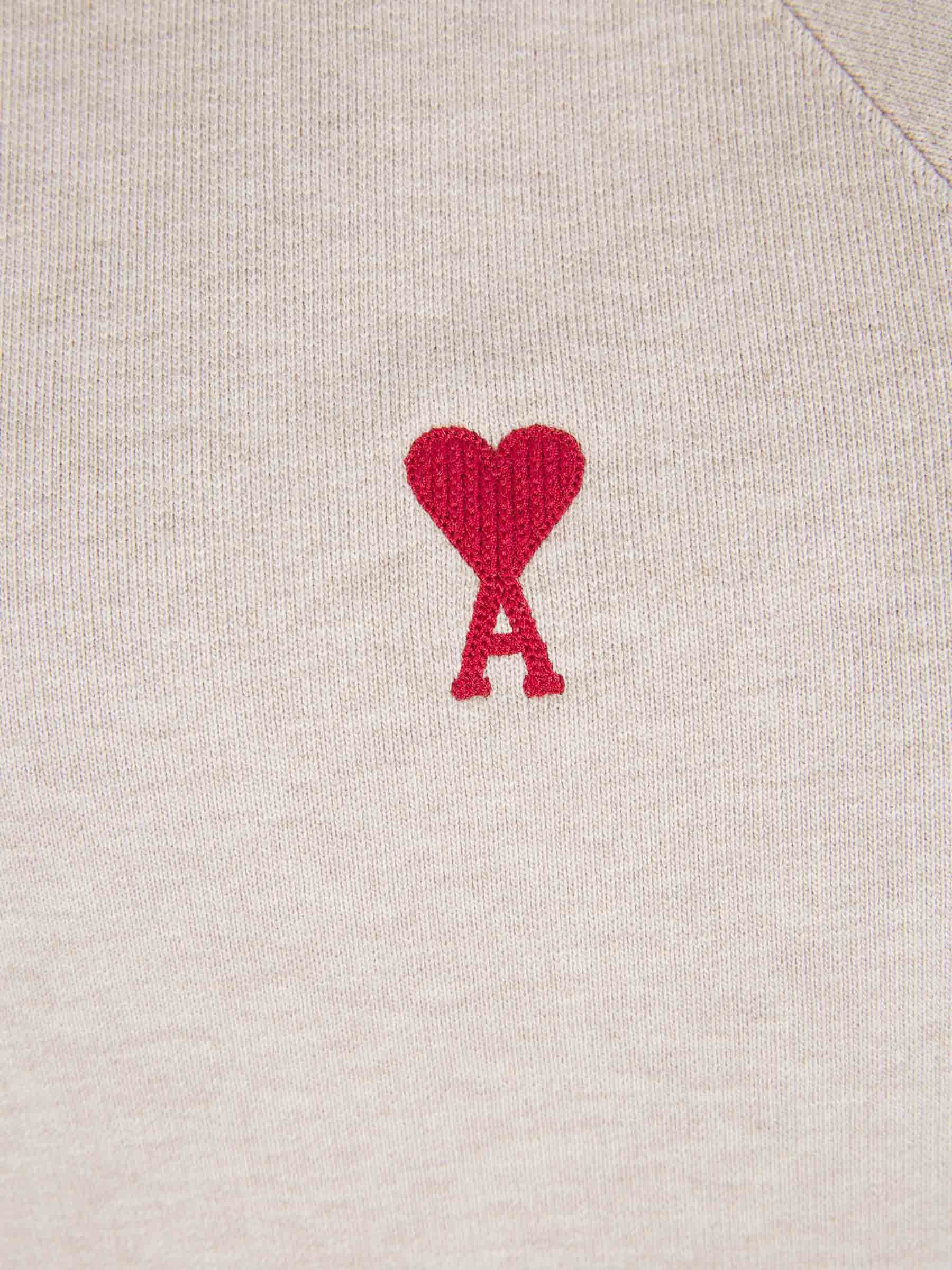 Outlet online Ami Paris Mujer Sudadera Logo Algodón color Beis sku 715-000123 01 - Foto 4
