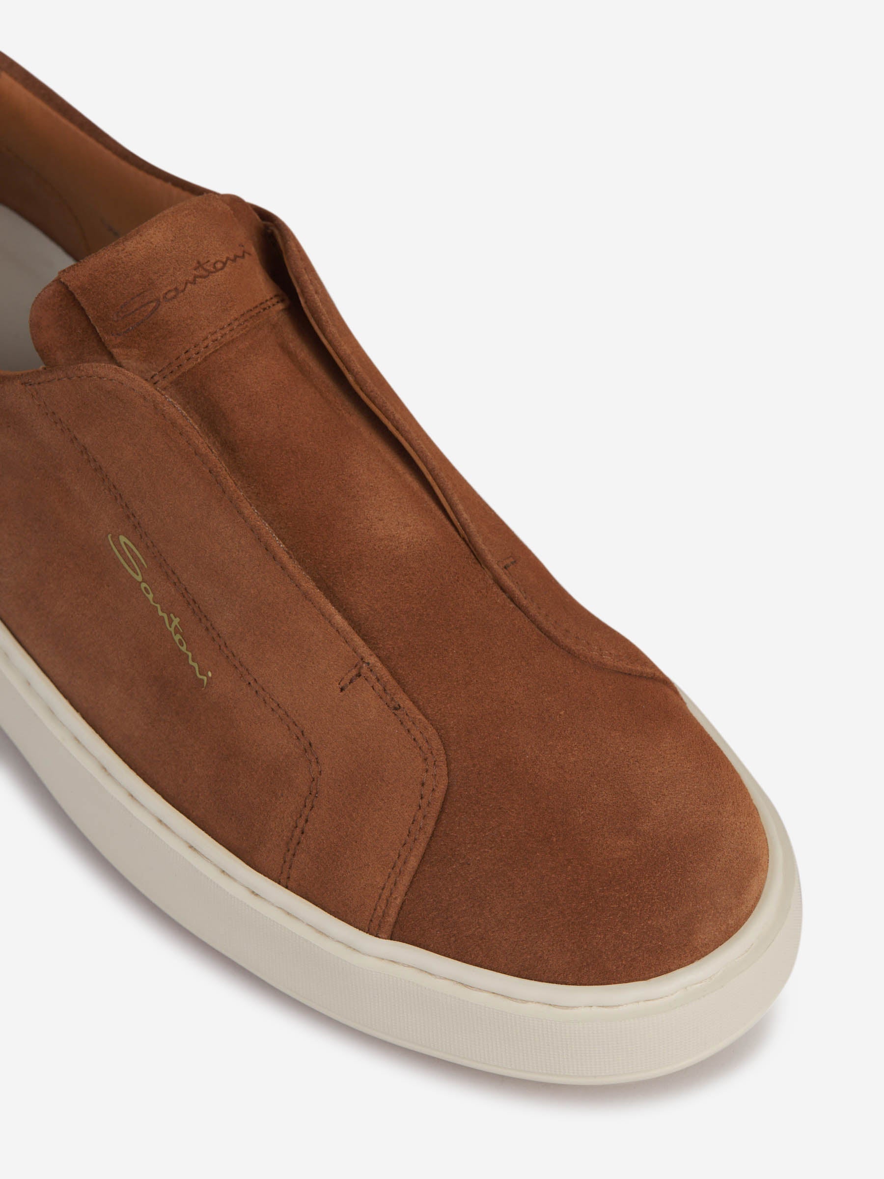 Outlet online Santoni Hombre Sneakers Slip-On Piel color Marrón sku 616-002734 01 - Foto 5