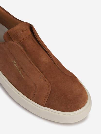 Outlet online Santoni Hombre Sneakers Slip-On Piel color Marrón sku 616-002734 01 - Foto 5