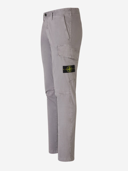Outlet online Stone Island Hombre Pantalones Algodón Logo color Lila sku 521-003028 03 - Foto 2