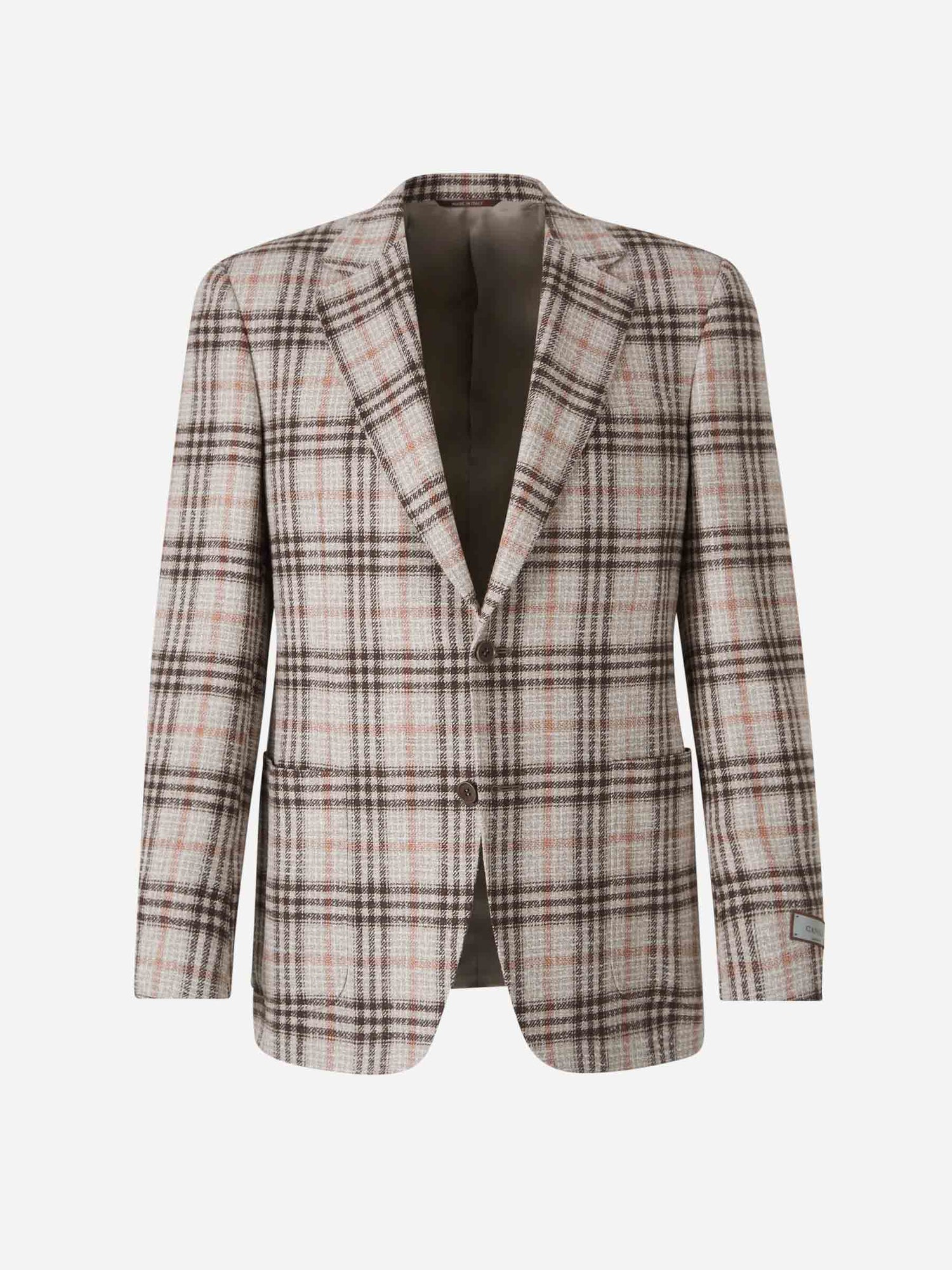 Outlet online Canali Hombre Americana Motivo Cuadros color Beige sku 302-003524 01 - Foto 1