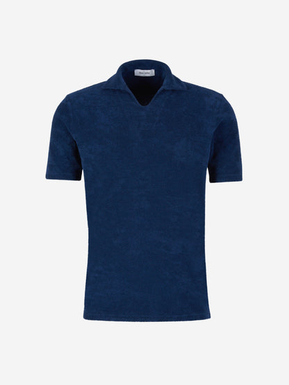 Gran Sasso Polo Toalla Algodón color Azul Marino sku 552-001488 01 - Foto 1