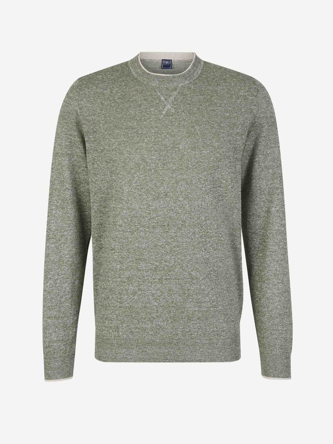 Outlet online Fedeli Hombre Jersey Lino y Algodón color Verde Menta sku 542-002344 01 - Foto 1