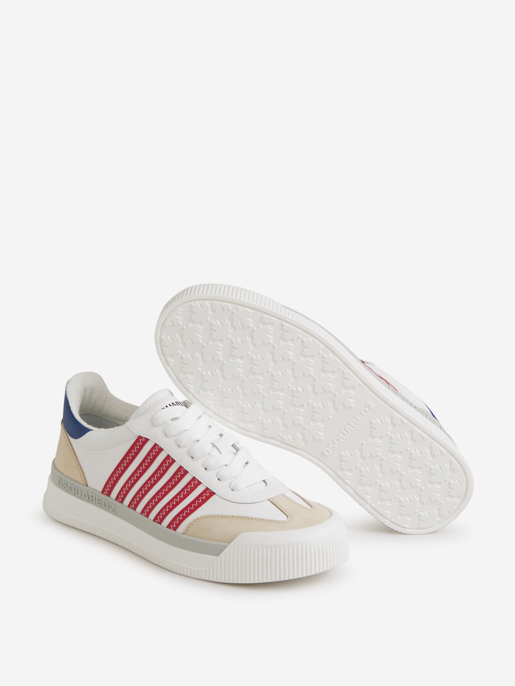 Outlet online Dsquared2 Hombre Sneakers Piel Rayas color Blanco sku 616-002631 02 - Foto 4