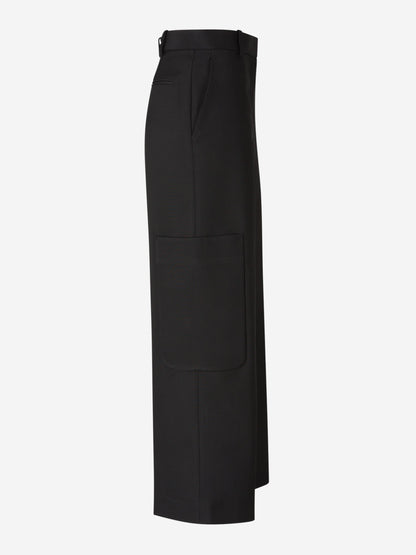 Outlet online Khaite Mujer Pantalones Vestir Caiton color Negro sku 761-003598 01 - Foto 3