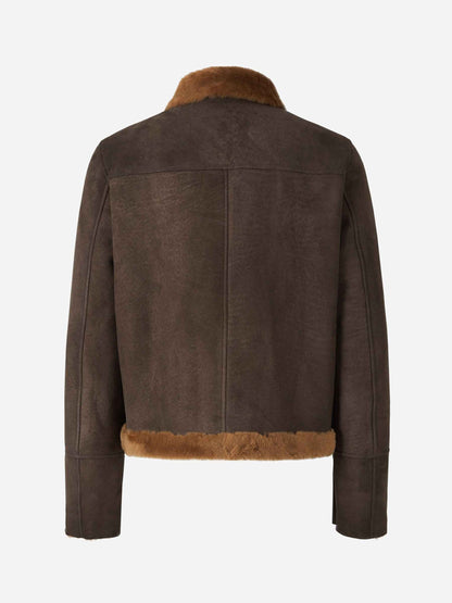 Outlet online Santa Eulalia Hombre Cazadora Piel Ante color Marron Oscuro sku 511-000623 01 - Foto 3