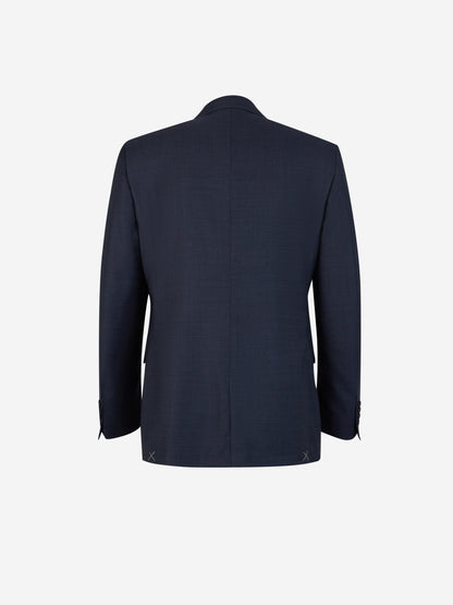 Outlet online Canali Hombre Traje Cuadros Lana color Azul Noche sku 312-002802 01 - Foto 2