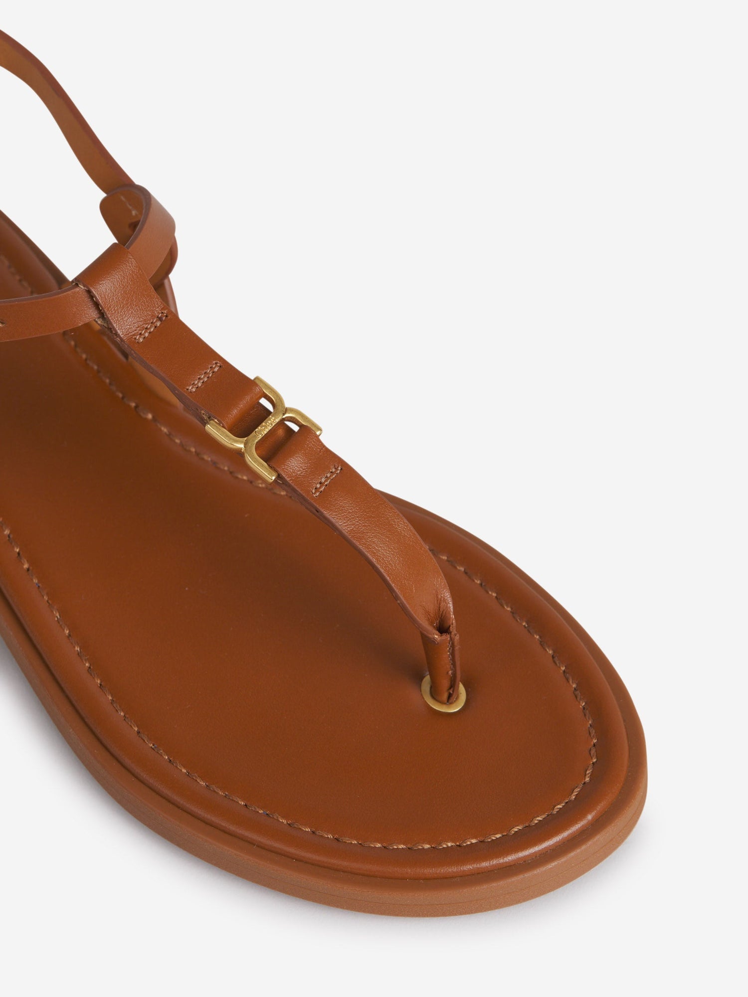 Outlet online Chloé Mujer Sandalias Planas Marcie color Marrón sku 800-005302 01 - Foto 5