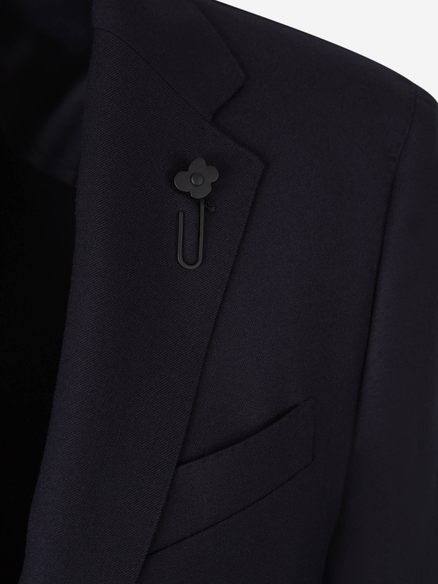 Outlet online Lardini Hombre Americana Lana Lisa color Azul Noche sku 312-002823 01 - Foto 3