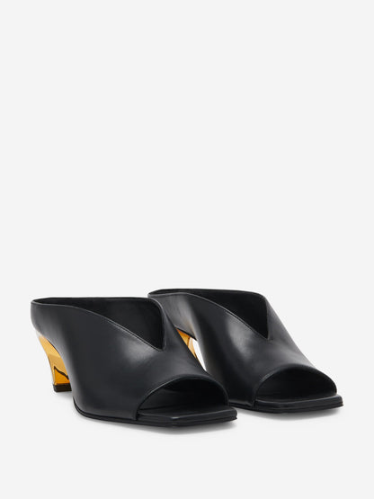 Outlet online McQueen Mujer Mules Armadillo Piel color Negro sku 800-005329 01 - Foto 2