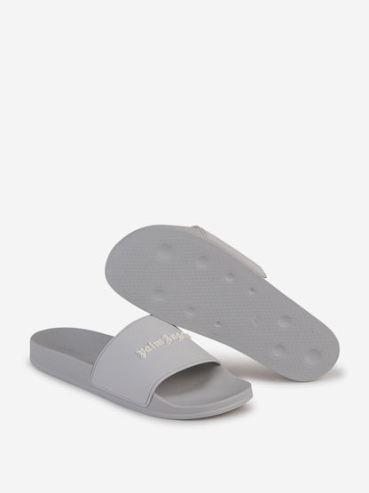 Outlet online Palm Angels Hombre Sandalias Pool Logo color Gris Claro sku 617-000095 01 - Foto 4